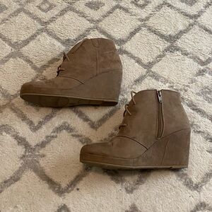 Merona Tan Wedge Ankle Boots